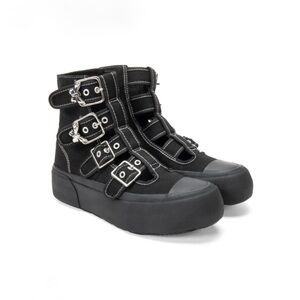 John Fluevog Gladiator Style Platform Sneakers